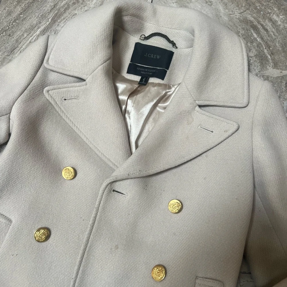 J.Crew Stadium Cloth Italian Wool Majesty Peacoat - Picture 4 of 7